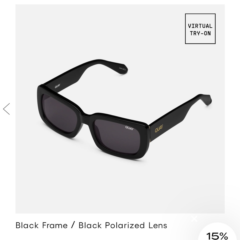 Quay Australia Black Rectangle Sunglasses